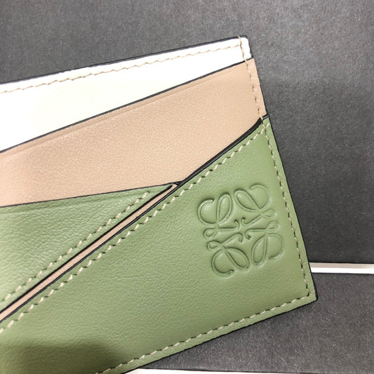 Loewe Plain Card Holder 多色拼接皮革卡包