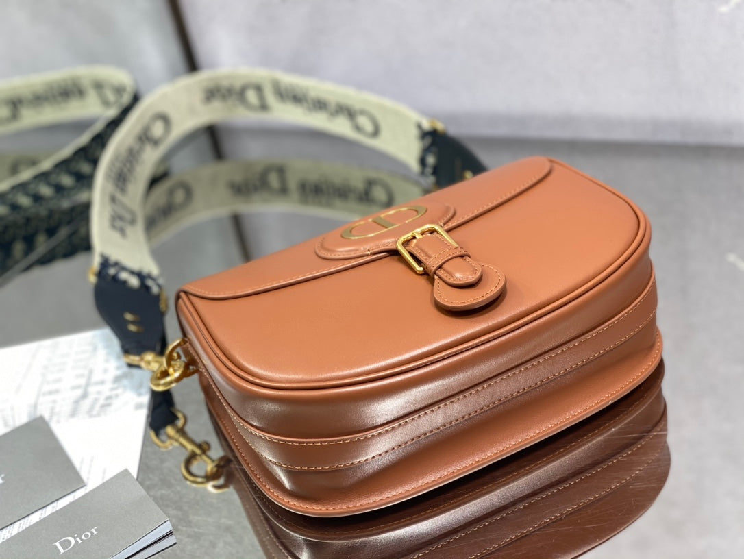 Dior Bobby-大號27cm-棕色牛皮