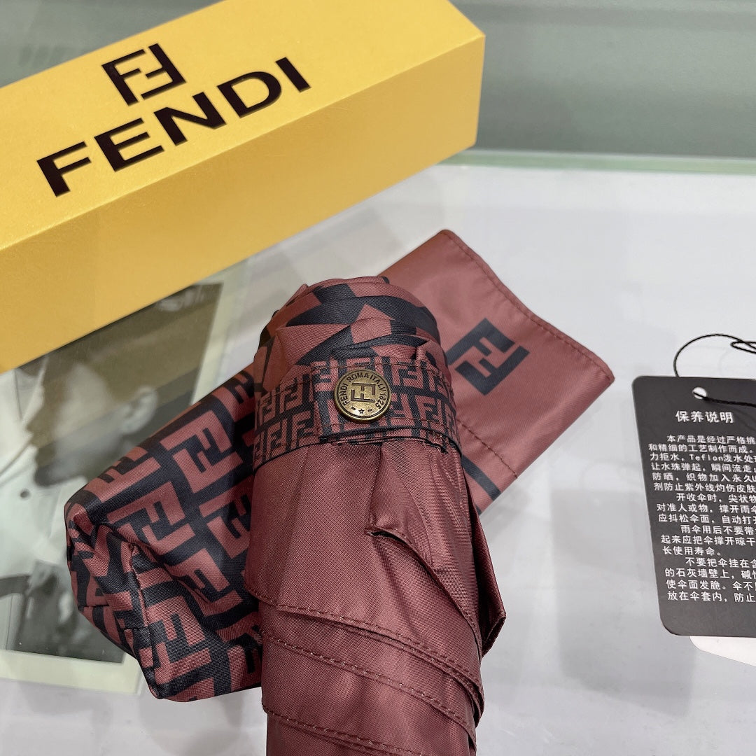 FENDI-雨傘-咖色