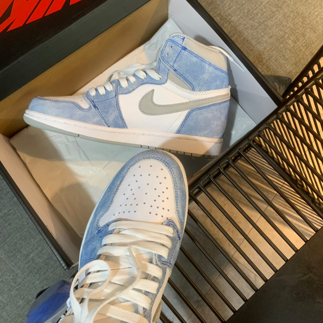 N1K- Air Jordan 1高筒板鞋 休閒鞋 水洗藍霧色
