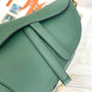 Dior Saddle 馬鞍包-手掌紋-大號墨綠色-25.5cm