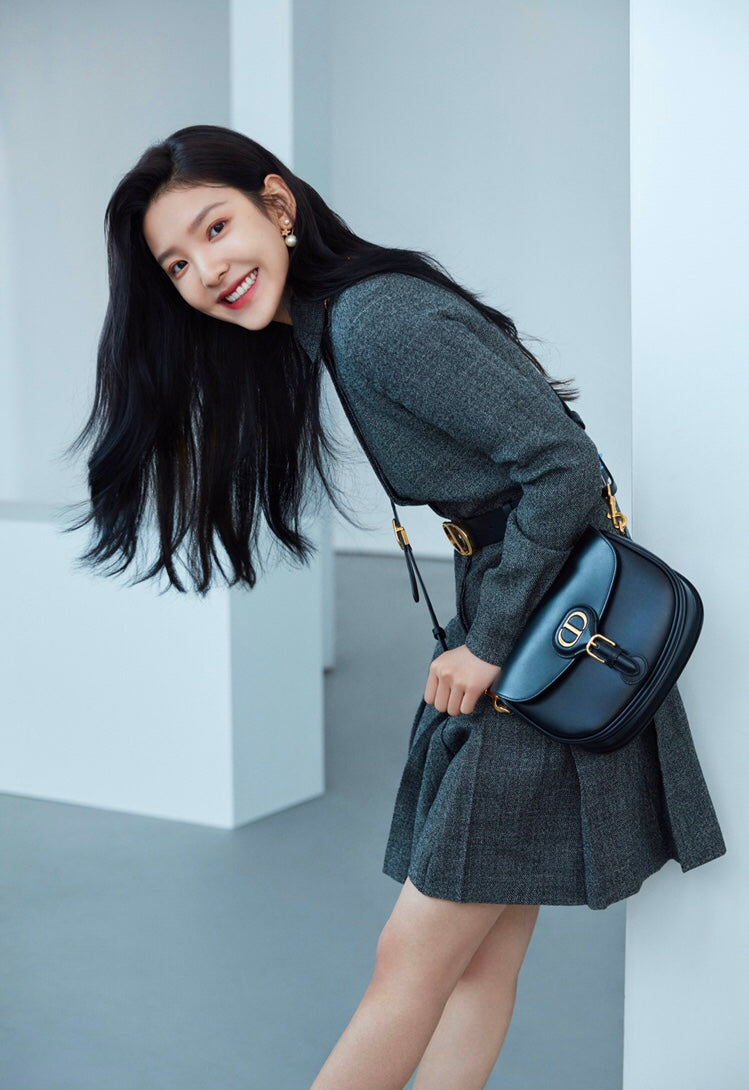 Dior Bobby-中號22cm-黑色牛皮