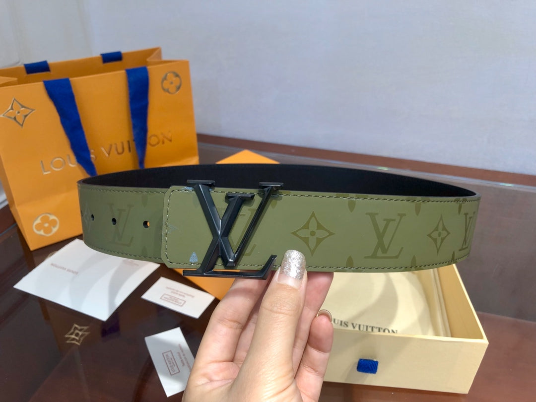路L家-綠色皮帶-4.0cm