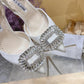 Manolo Blahnik-22SS 晶飾搭扣高跟鞋 白色 8cm