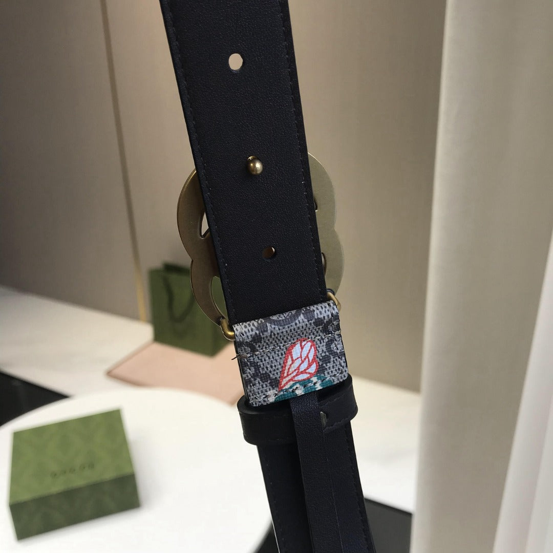 古G家-老花印花皮帶-3.0cm