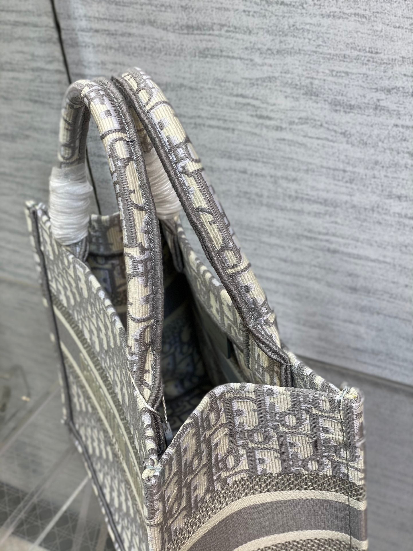 Dior Book Tote-小號36.5cm-灰色老花