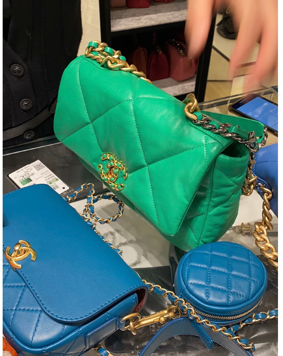 Chanel 19Bag-中號青草綠