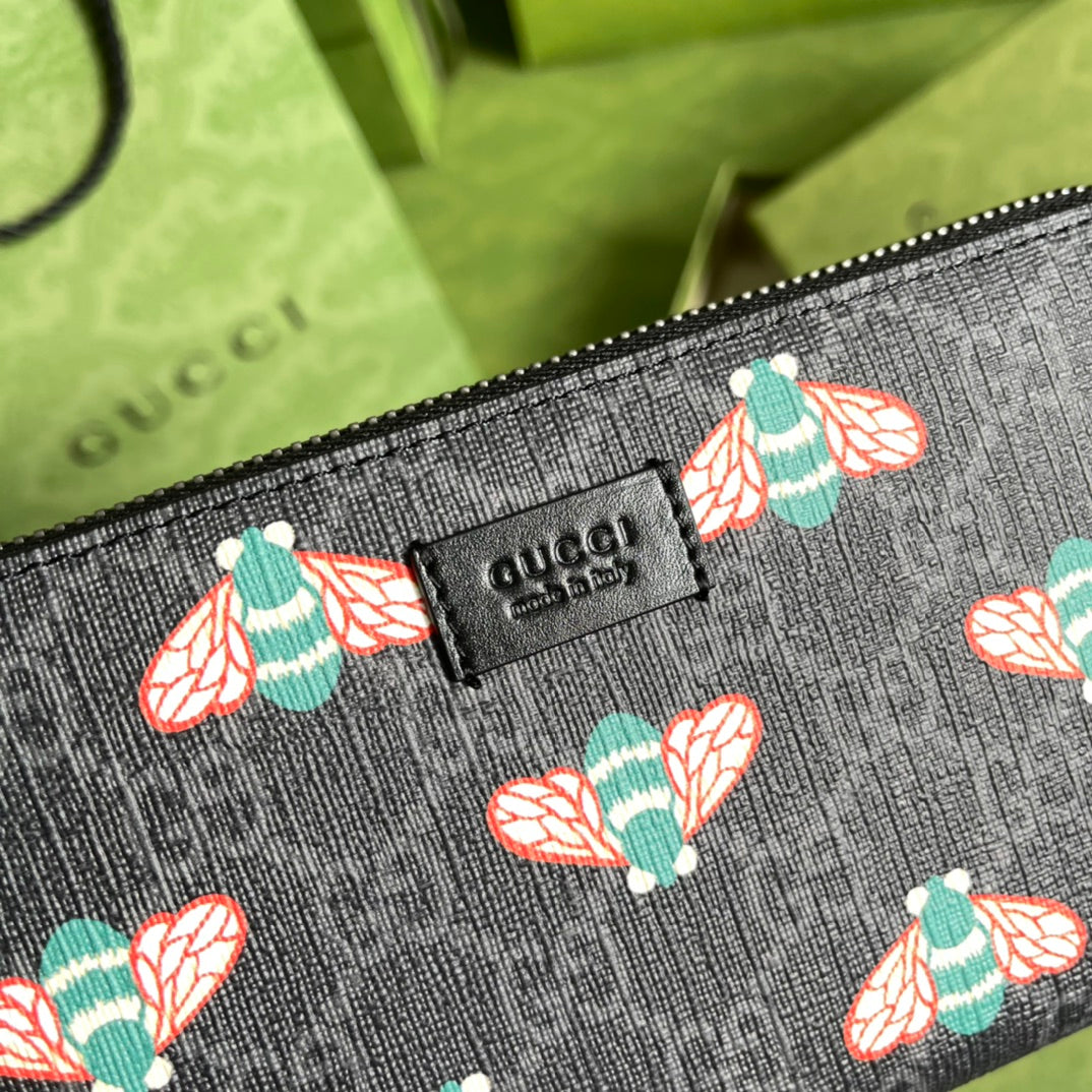 Gucci 最新款蜜蜂拉鍊長夾