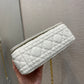 Dior Caro 小號20cm-白色小牛皮