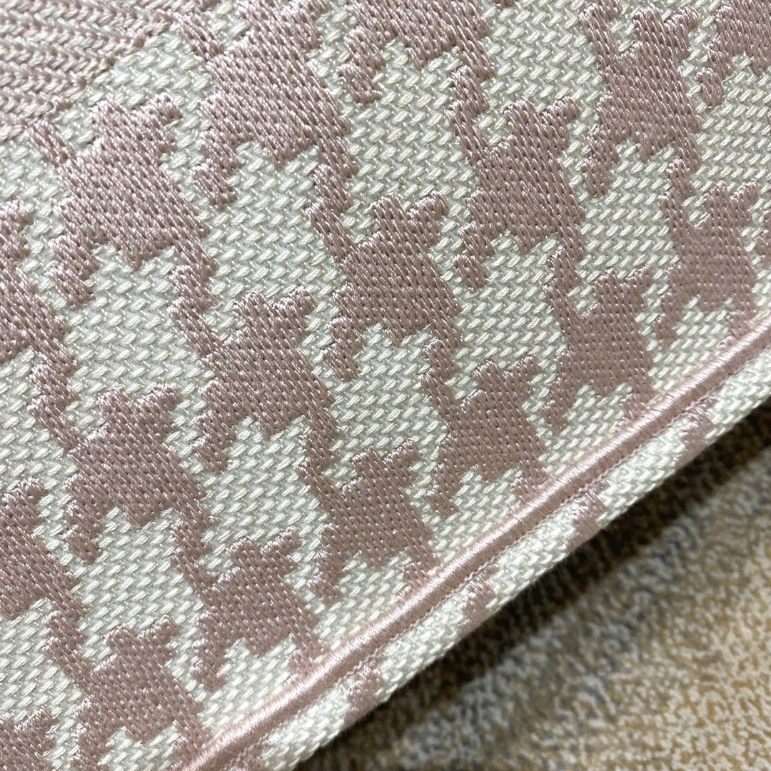 Dior Book Tote-小號36.5cm-粉色千鳥格