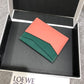 Loewe Plain Card Holder 多色拼接皮革卡包