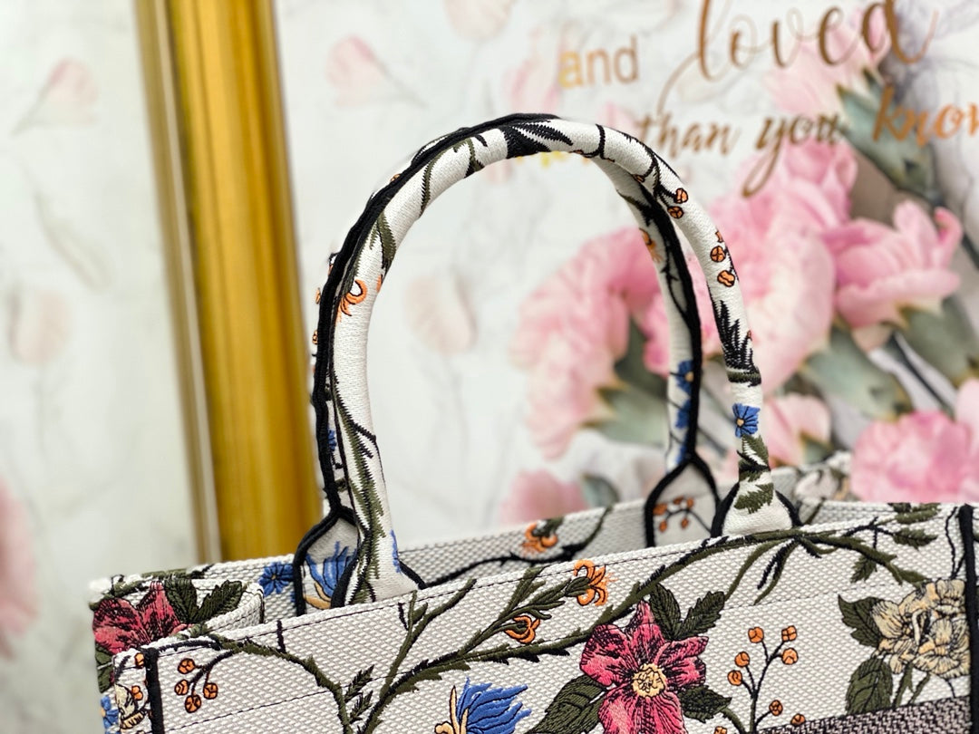 Dior Book Tote-小號36.5cm-月季花