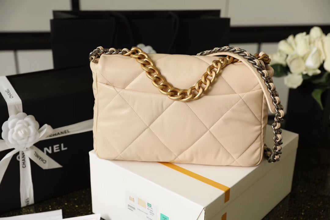 Chanel 19Bag-中號杏色