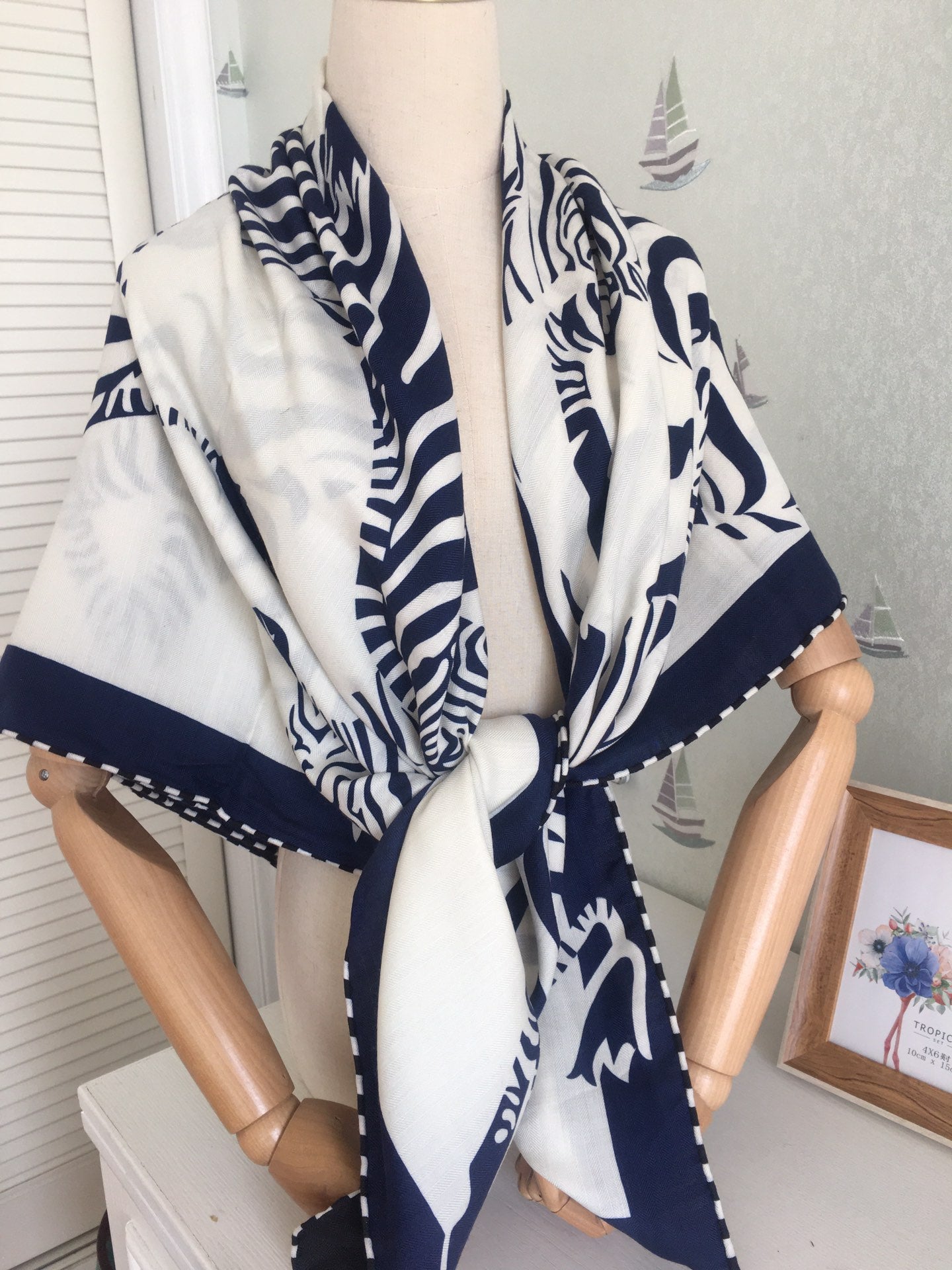 小愛款-雙面大絲巾 140cm-30%真絲70%羊毛