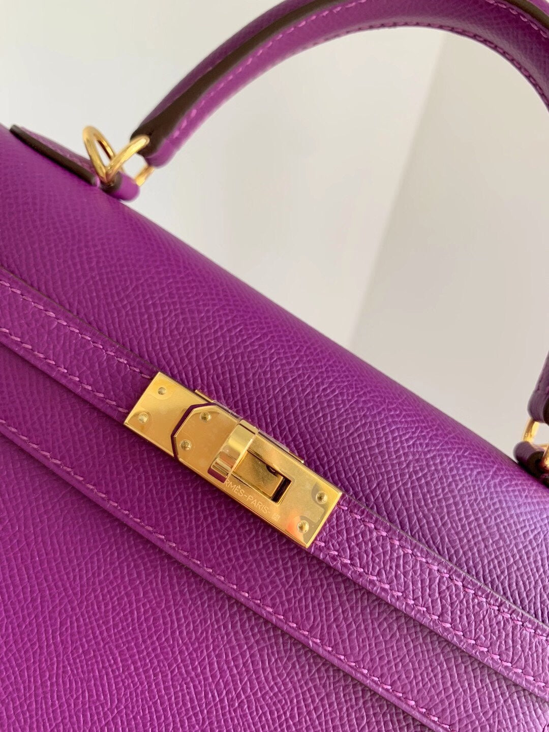 Hermes-Kelly 25-P9海葵紫-Epsom-金扣