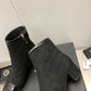 小香家-2022秋冬新款 菱格短靴 黑色