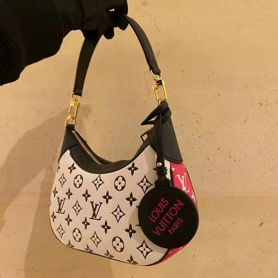 M46091 路L家-Bagatelle 手袋 黑白拚色 上身圖