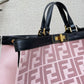 芬F家-PEEKABOO-TOTE-粉色皮革手提
