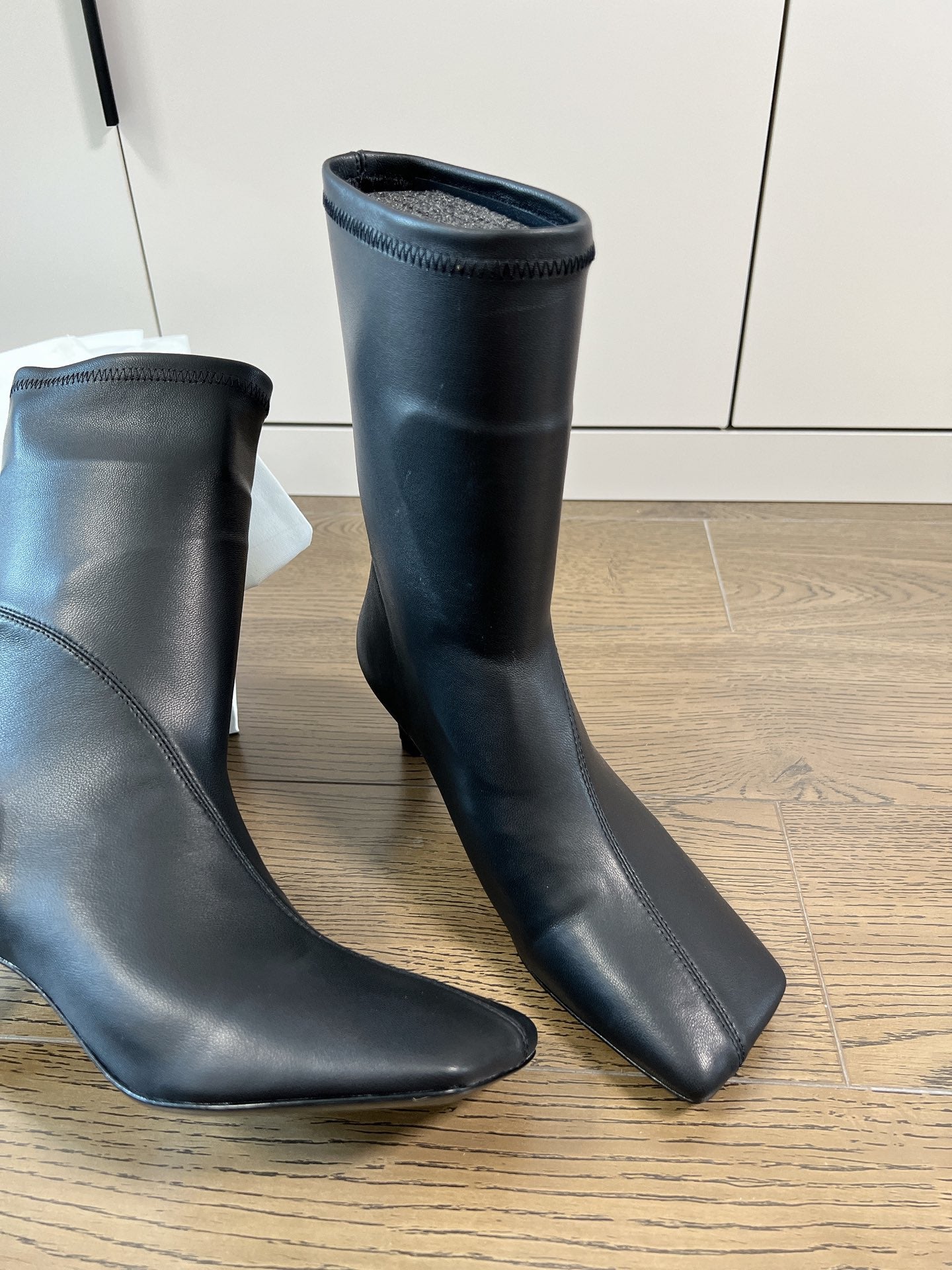 Jil sander-方頭高跟靴 8cm