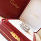Cartier 窄版交叉戒指戒指-白金-三排鑽