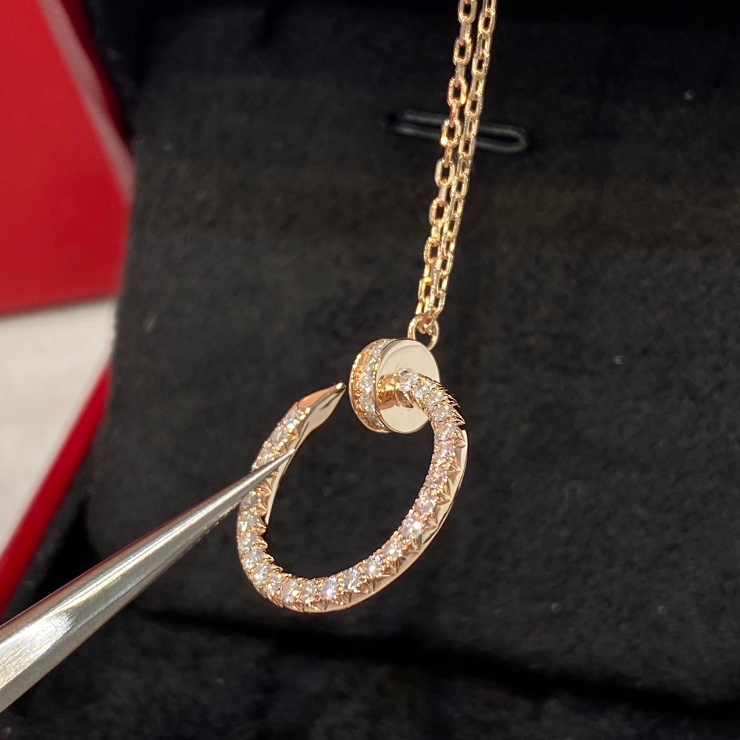 Cartier 釘子滿鑽項鍊