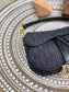 Dior Saddle 馬鞍包-帆布-小號黑色-19.5cm