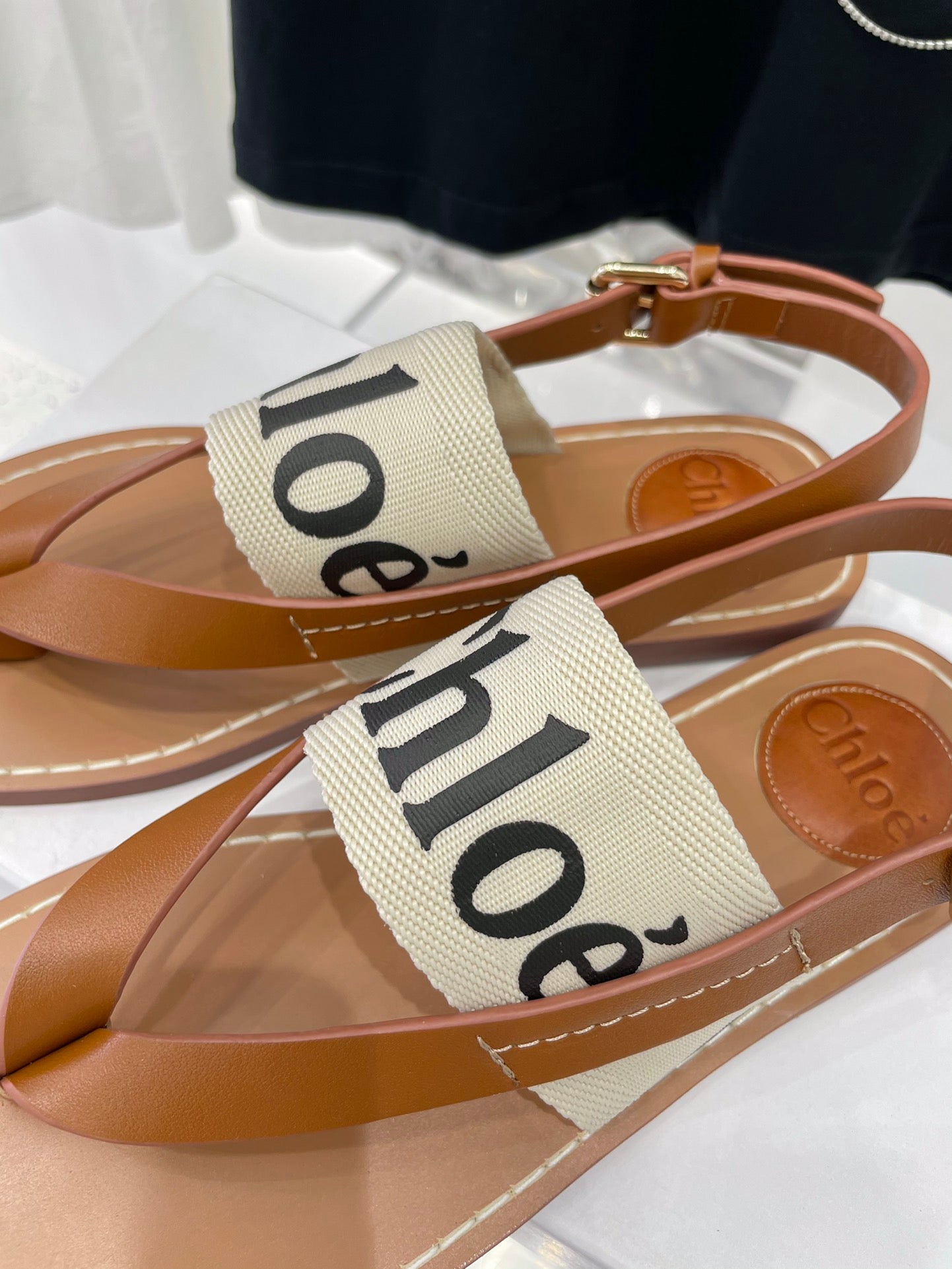 Chloe鞋-Chloe Woody Logo 涼鞋
