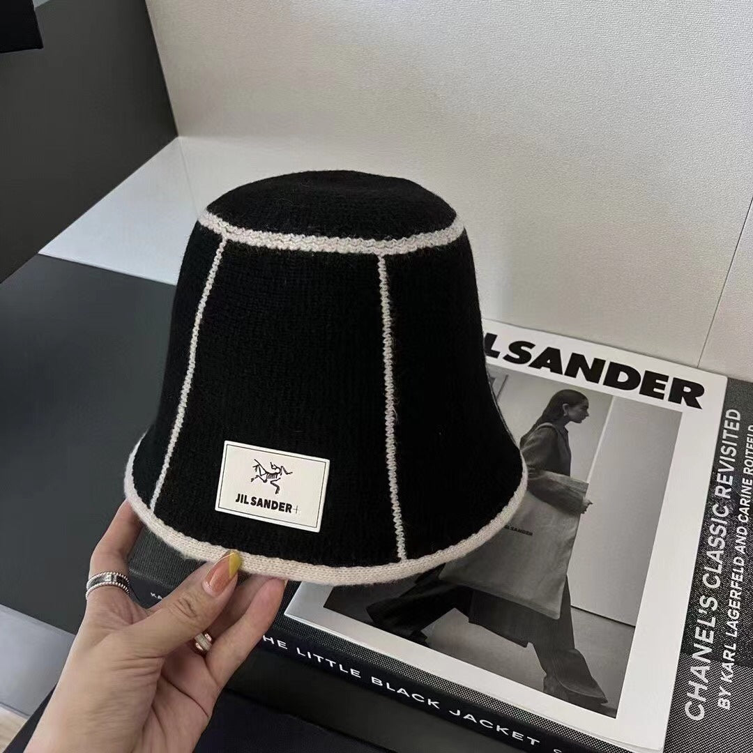 JIL SANDER-羊毛水桶帽