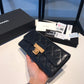 Chanel 油蠟牛皮復古翻蓋長夾