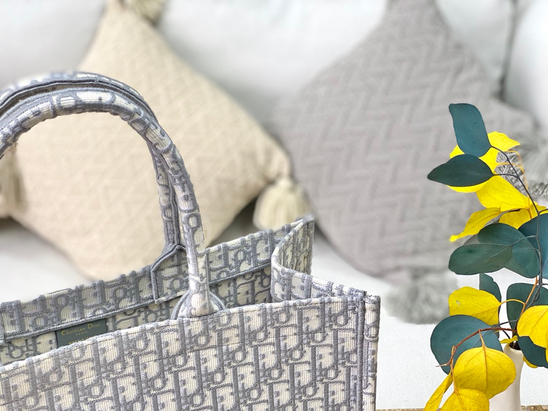 Dior Book Tote-大號41.5cm-灰色老花