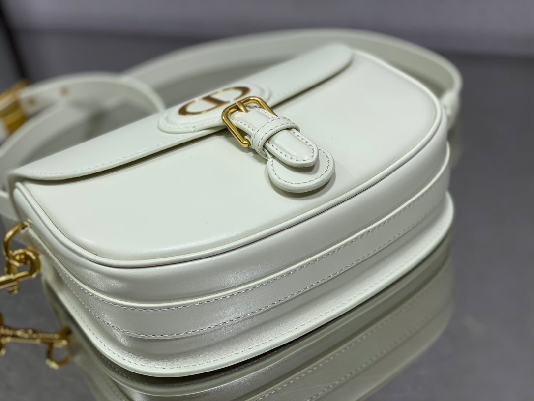 Dior Bobby-中號22cm-白色牛皮