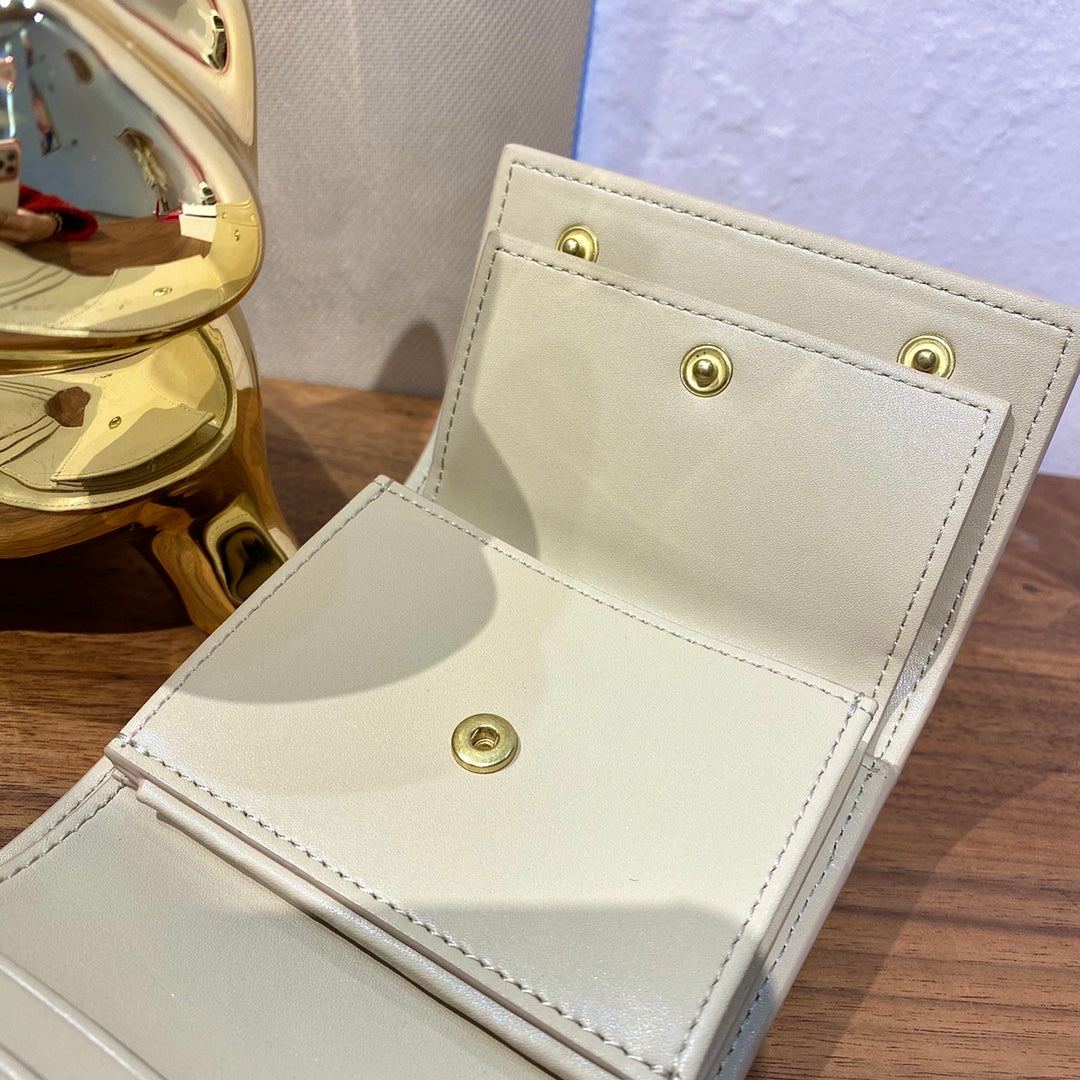 Celine STRAP 小號粒面三折短夾