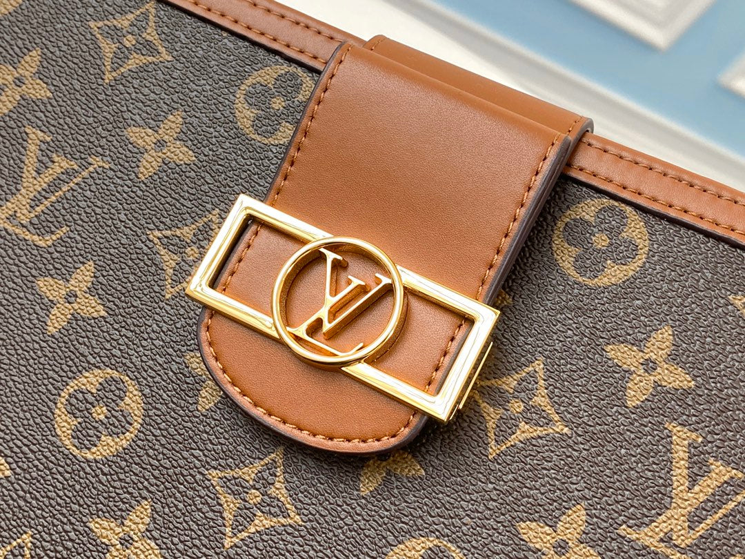 M69184 路L家-Pochette Dauphine 手袋 老花拼黃花
