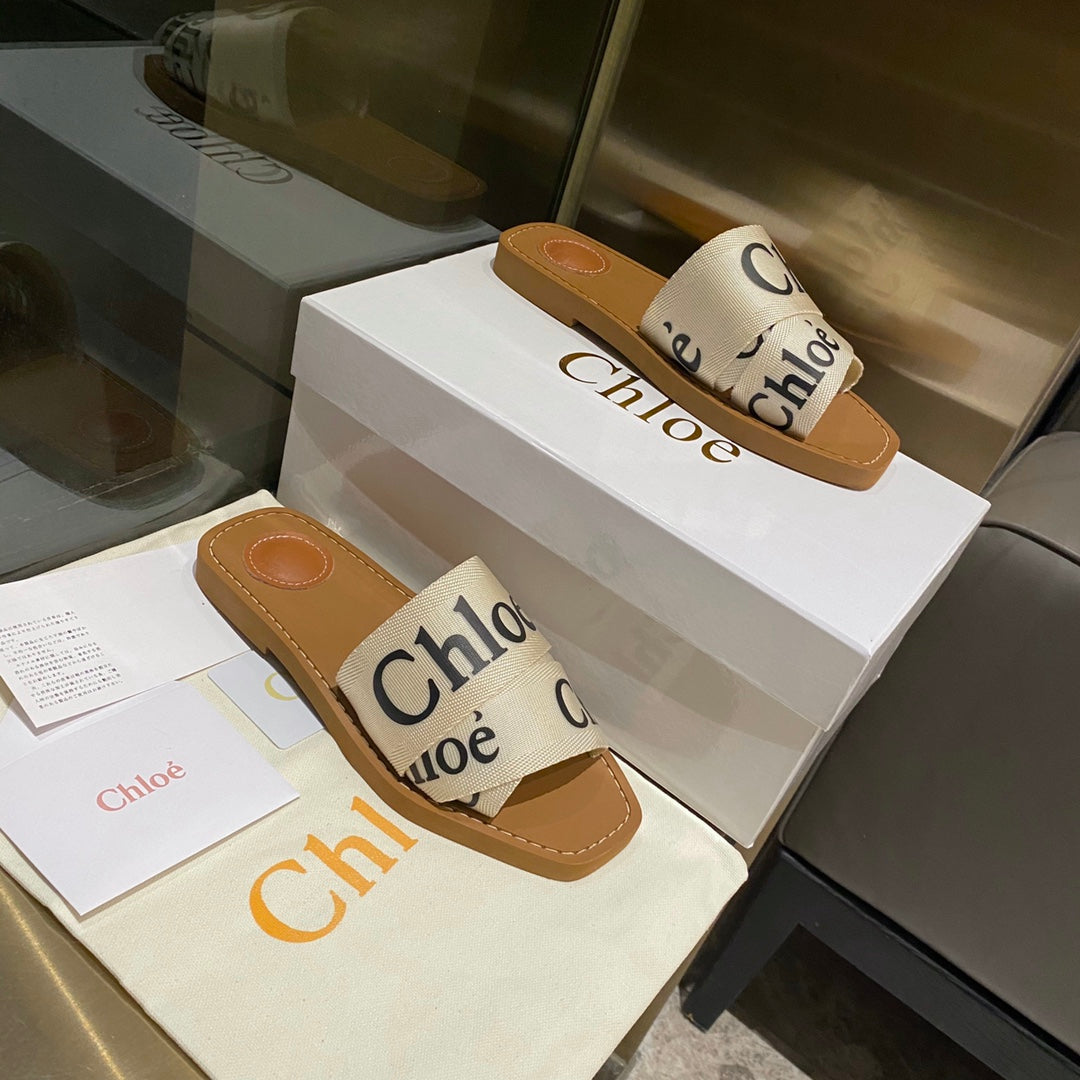 Chloe鞋-Chloe Woody Logo 拖鞋