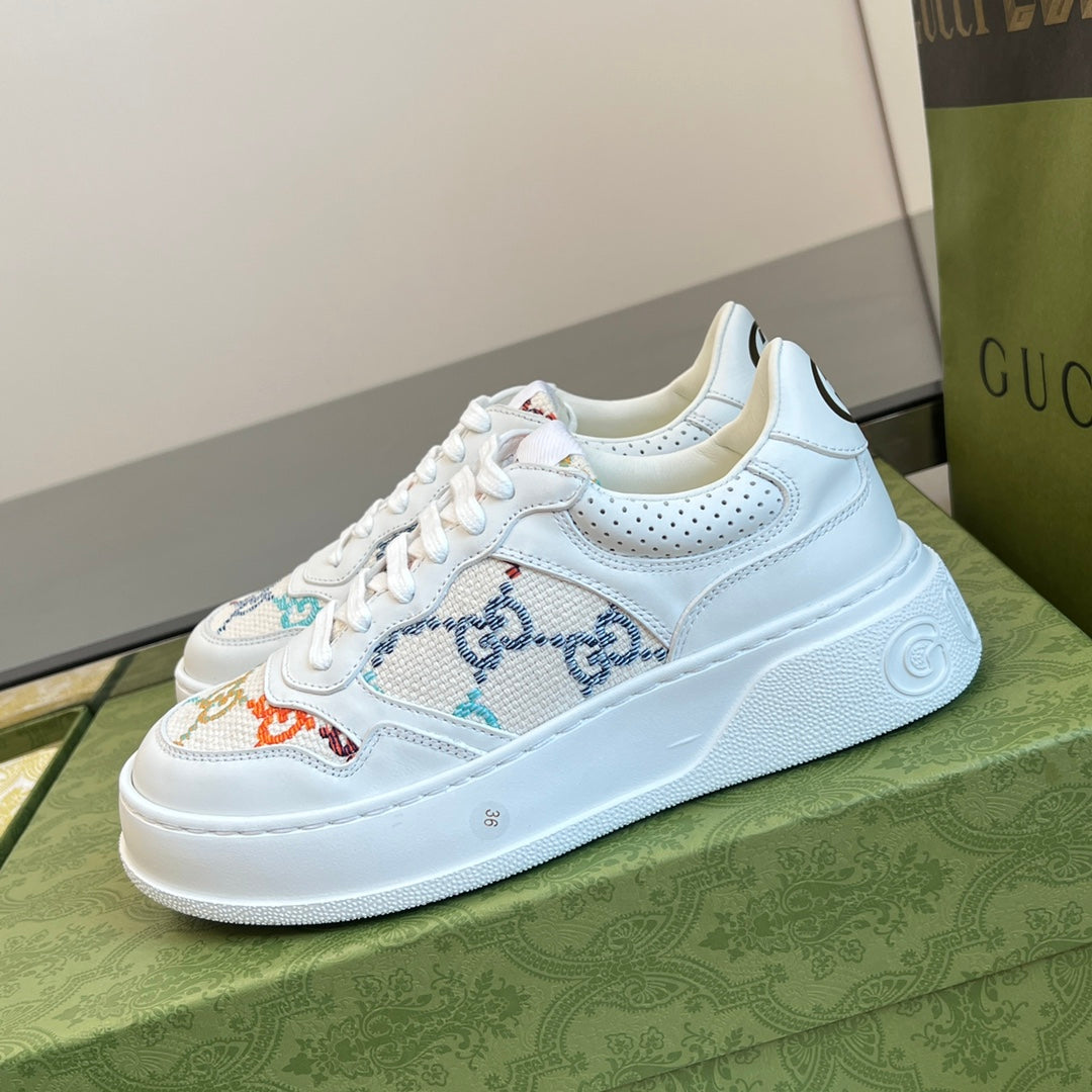 古G家-2022秋冬新款 刺繡小白鞋
