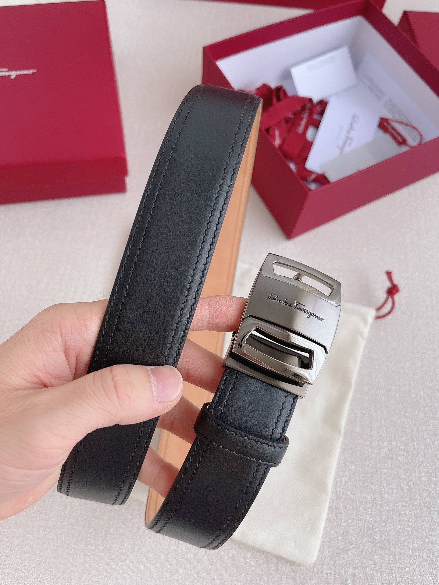 SF菲拉格-皮帶-3.5cm-男款