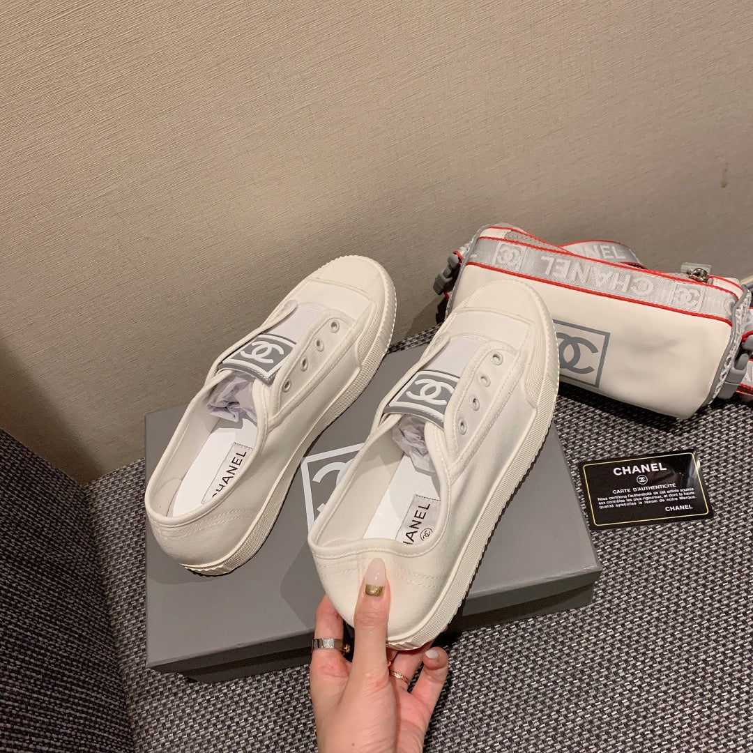小香家-vintage 中古帆布鞋 白色