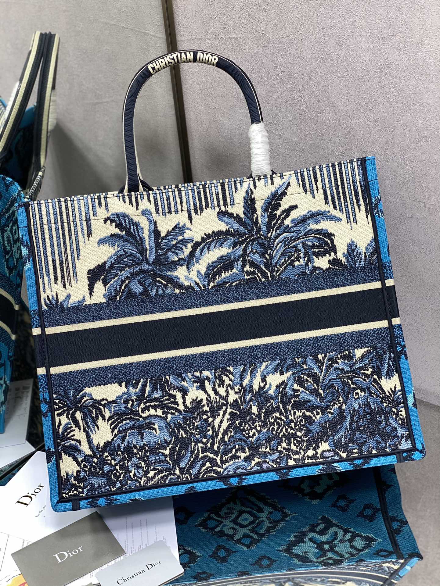 Dior Book Tote-大號41.5cm-夏日椰林
