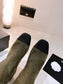 小香家-2022秋冬新款 長靴 麂皮深綠色