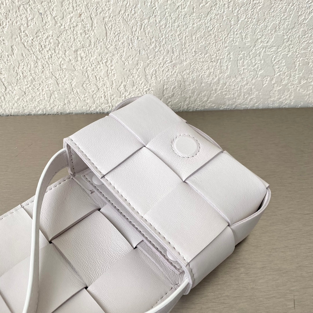 B編織-羊皮方格Mini cassette Bag 迷你編織包 12x8x4cm