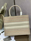 Dior Book Tote-小號36.5cm-金絲條紋
