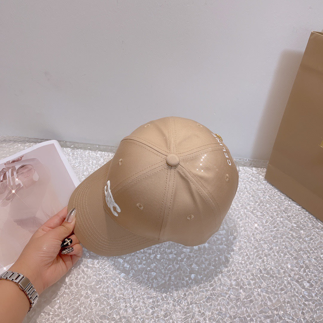 賽C家-爆款 奶茶色刺繡棒球帽
