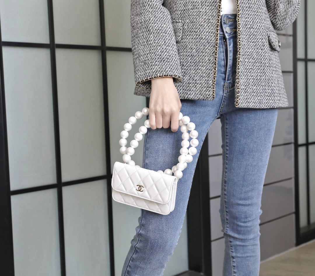Chanel 珍珠鏈條小包
