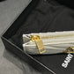 YSL 新品卡包_白色金扣