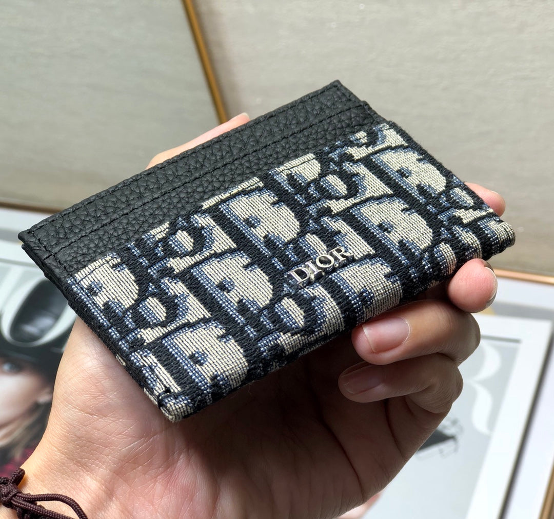 Dior 帆布老花卡包