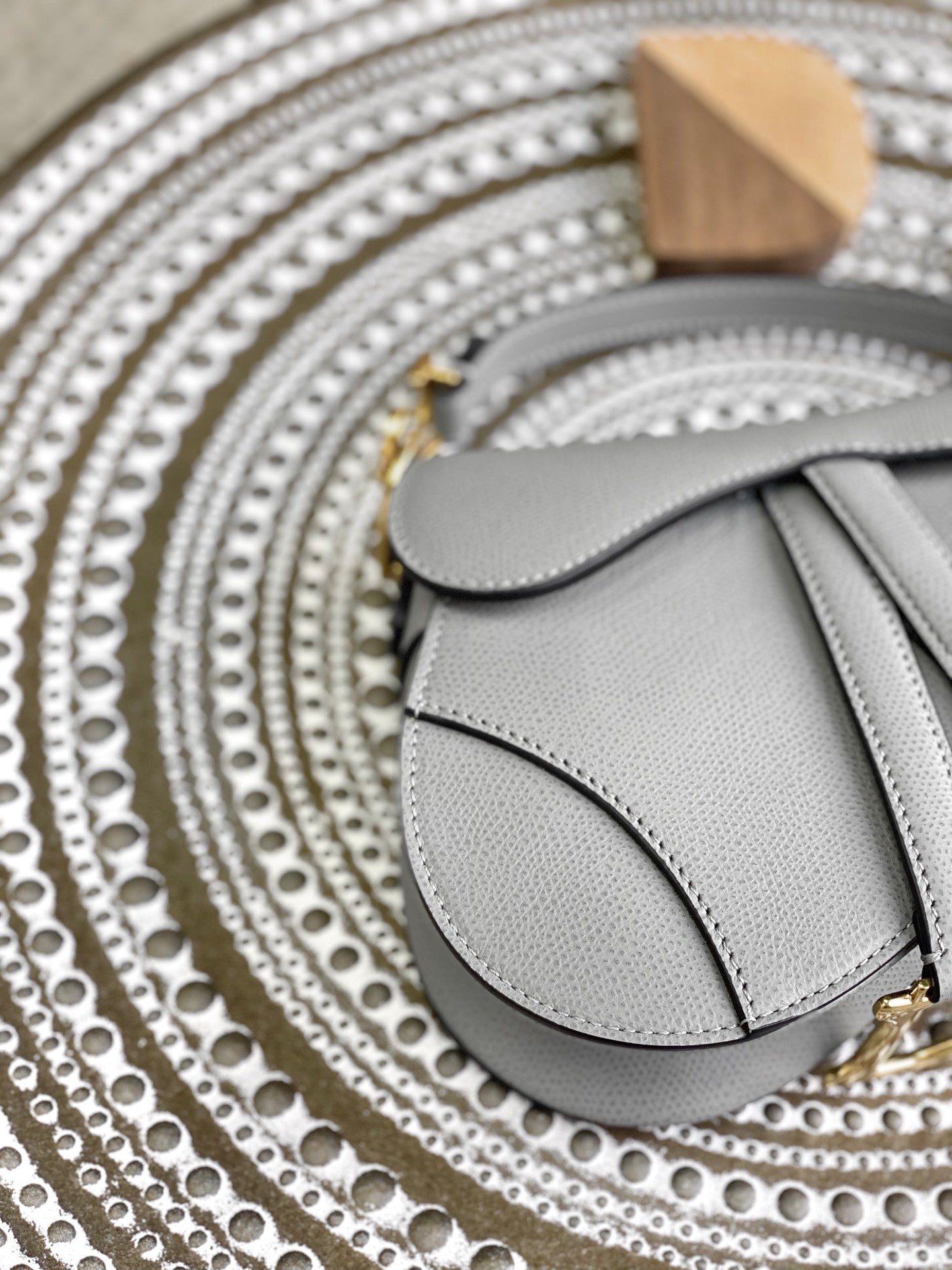 Dior Saddle 馬鞍包-手掌紋-小號岩石灰色-19.5cm