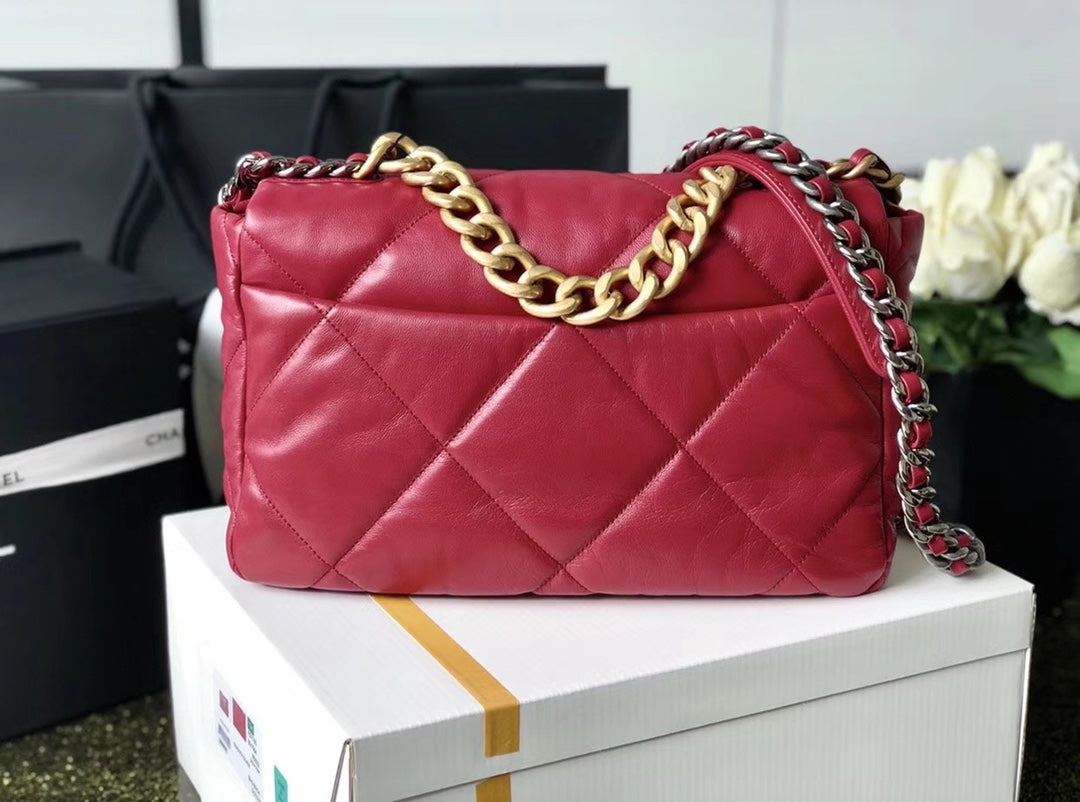 Chanel 19Bag-中號寶石紅