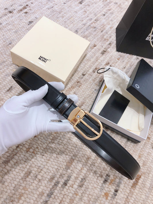 萬寶龍-皮帶-3.0cm-男款