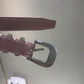 賽C家-粉色銀扣皮帶-1.8cm