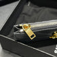 YSL 新品卡包-藍灰色金扣